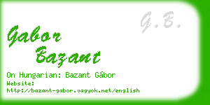 gabor bazant business card